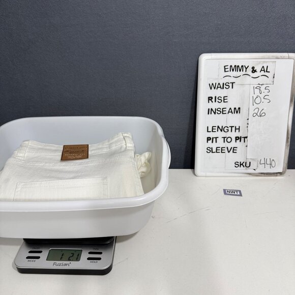 Coldwater Creek Womens Denim Ankle Jean Size 16 White Coastal Casual Neutral NEW - Picture 10 of 14